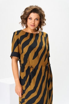 Платье Romanovich Style 1-2807 коричневый_принт - фото 5