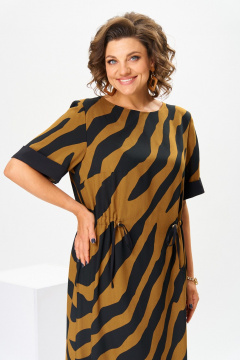 Платье Romanovich Style 1-2807 коричневый_принт - фото 4