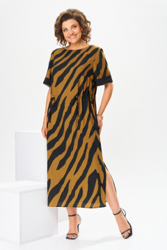 Платье Romanovich Style 1-2807 коричневый_принт - фото 1