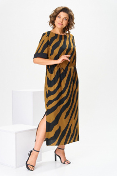 Платье Romanovich Style 1-2807 коричневый_принт - фото 2