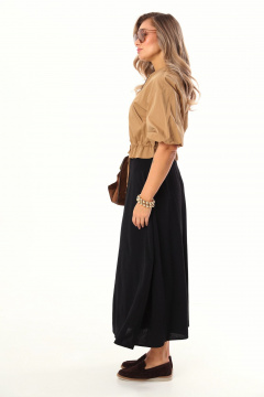 Бомбер, юбка LM К1140134 бежево-черный - фото 5