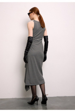 Платье DEVITA 1032-1 серо-черный - фото 3