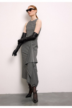 Платье DEVITA 1032-1 серо-черный - фото 2