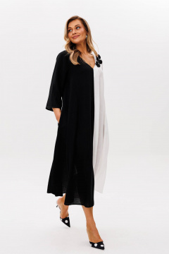 Платье Anastasia 1243 черно-белый - фото 5