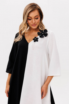 Платье Anastasia 1243 черно-белый - фото 4