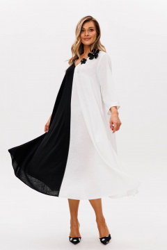 Платье Anastasia 1243 черно-белый - фото 1