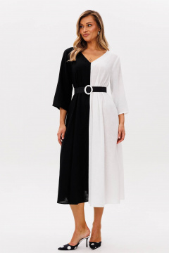 Платье Anastasia 1243.1 черно-белый - фото 5