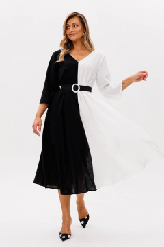 Платье Anastasia 1243.1 черно-белый - фото 3