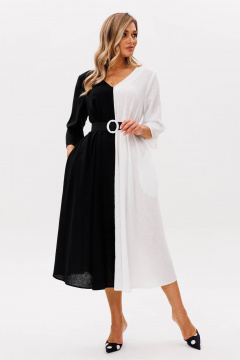 Платье Anastasia 1243.1 черно-белый - фото 1