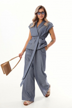 Брюки, жилет LM К5022 джинс - фото 2