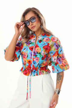 Брюки, бомбер LM К1340146 цветы - фото 5