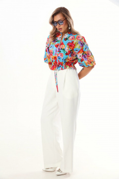 Брюки, бомбер LM К1340146 цветы - фото 3