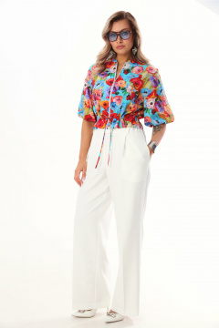 Брюки, бомбер LM К1340146 цветы - фото 1