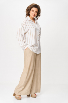 Блуза, брюки Michel chic 1425 бежевый_белый - фото 5