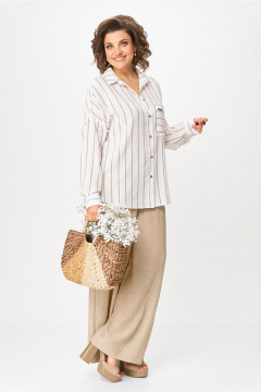 Блуза, брюки Michel chic 1425 бежевый_белый - фото 4