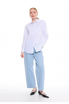 Блуза DEVITA 6035-1 бело-голубой - фото 5