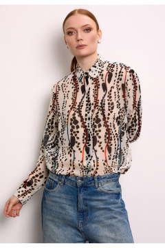 Блуза DEVITA 6035-2 молочно-чёрный - фото 5