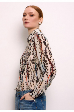 Блуза DEVITA 6035-2 молочно-чёрный - фото 2