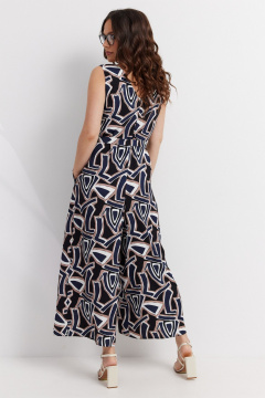 Жилет, комбинезон Магия моды 2600 сине-бежевый+ белый - фото 5