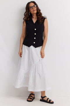 Жилет, юбка Магия моды 2601 черный+белый - фото 2