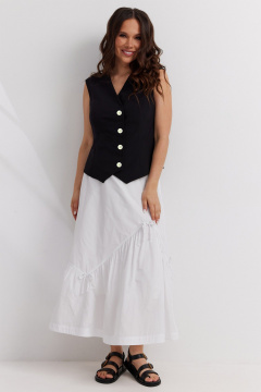 Жилет, юбка Магия моды 2601 черный+белый - фото 1