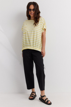 Брюки, футболка Магия моды 2603 желтый полоска + черный - фото 3