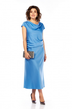 Жакет, платье Диомант 2003 голубой - фото 5