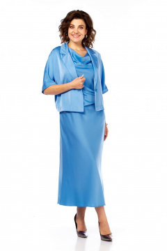 Жакет, платье Диомант 2003 голубой - фото 1