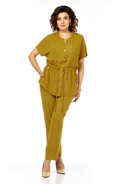 Блуза, брюки Диомант 2067 горчица - фото 3