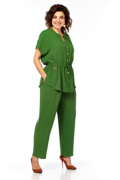 Блуза, брюки Диомант 2067 зеленый - фото 4