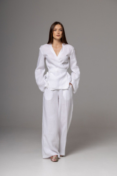 Брюки, кардиган Twok 222101 белый - фото 3