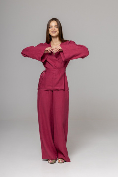 Брюки, кардиган Twok 222104 винный - фото 2