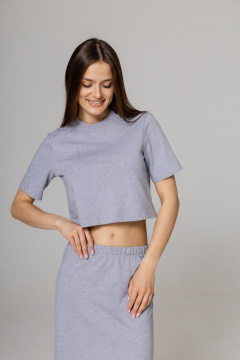 Футболка Twok 252104 серый меланж - фото 2