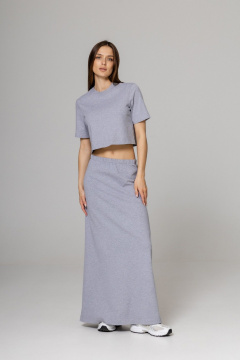 Юбка Twok 252106 серый меланж - фото 1