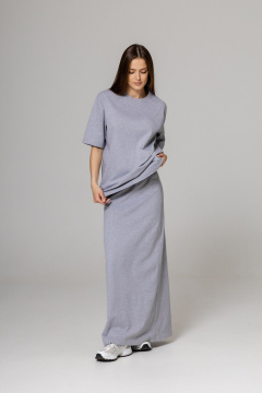 Юбка Twok 252106 серый меланж - фото 3