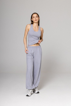 Брюки Twok 252107 серый меланж - фото 2