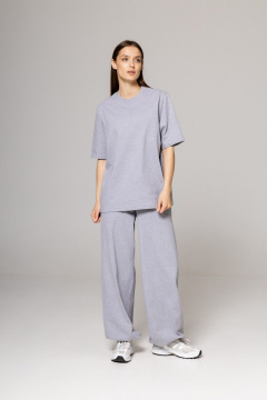 Брюки Twok 252107 серый меланж - фото 4