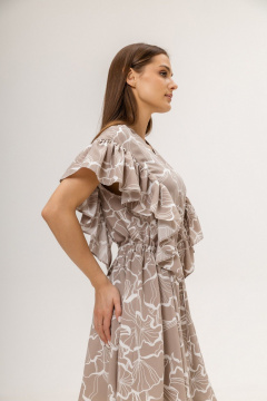 Платье Twok 555202 какао принт - фото 5