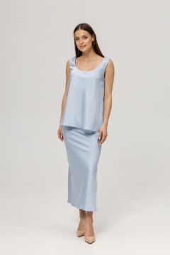 Юбка Twok 555503 серо-голубой - фото 2
