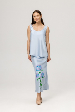 Юбка Twok 555531 серо-голубой - фото 3