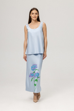 Юбка Twok 555531 серо-голубой - фото 2