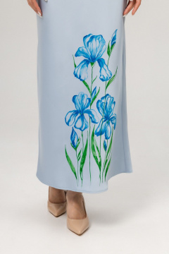 Юбка Twok 555533 серо-голубой - фото 5