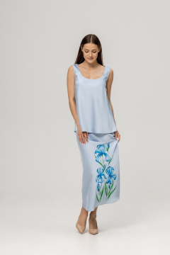 Юбка Twok 555533 серо-голубой - фото 1