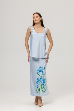 Топ Twok 555534 серо-голубой - фото 3