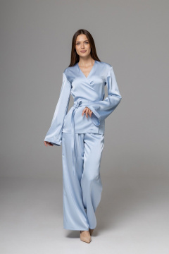 Брюки, кардиган Twok 556333 серо-голубой - фото 4