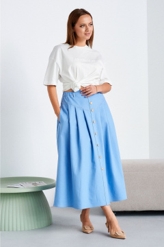 Юбка Liona Style 949 голубой - фото 4