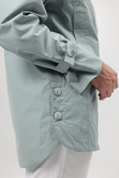 Жакет прямого силуэта из демисезонного текстиля с шлицами Соджи 589 мятный - фото 4