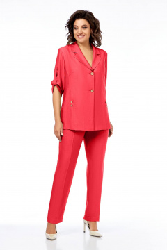 Брюки, жакет Ольга Стиль С-852 красный - фото 1
