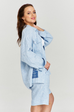 Рубашка AVE RARA 2226 голубой_меланж - фото 3