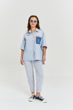 Рубашка AVE RARA 2227 голубой - фото 5